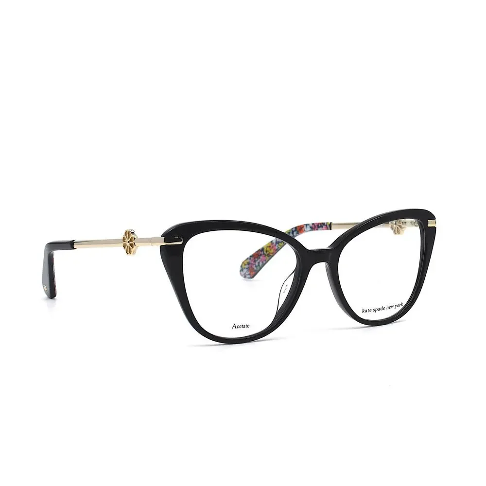 NEW KATE SPADE FLAVIA 807 BLACK GOLD AUTHENTIC EYEGLASSES FRAME